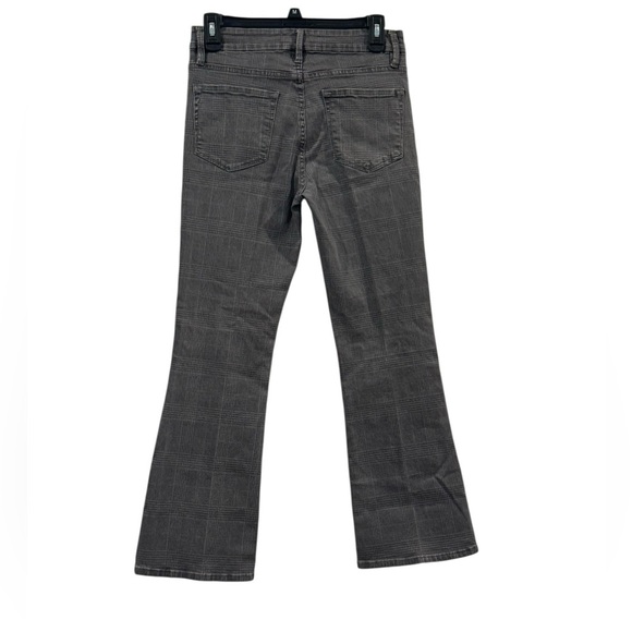 Women’s Frame Le Crop Mini Boot Gray Plaid Denim Jeans: 27 - Picture 2 of 10